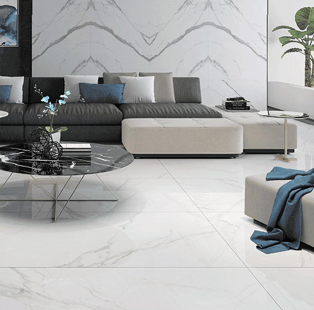 Carrara white Marble tiles Full polished marble tiles 60x60 80x80cm/24x24' 32x32'