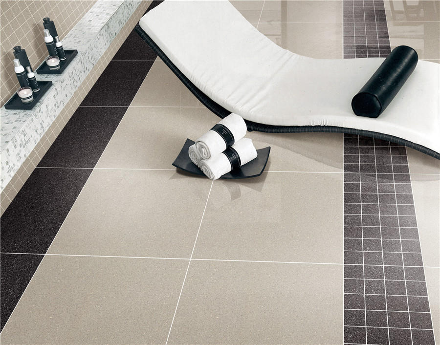 Light gray full body of Polished floor tiles Spots series VDBKL021T 60x60cm/24x24'