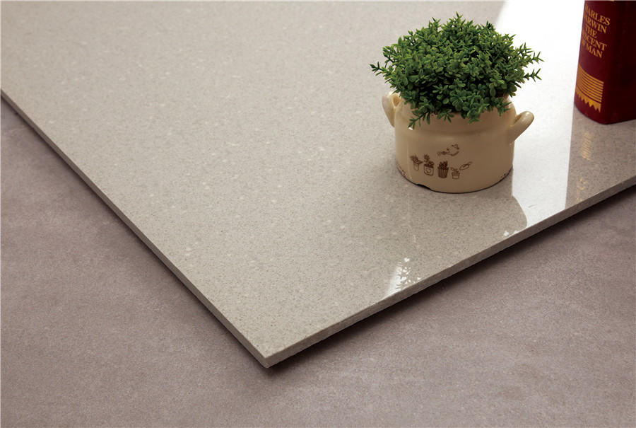 Light gray full body of Polished floor tiles Spots series VDBKL021T 60x60cm/24x24'