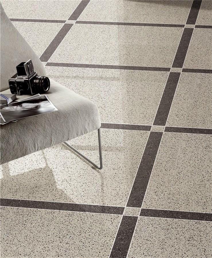 Light gray full body of Polished tiles Spots series VDBKL022T 60x60cm/24x24'