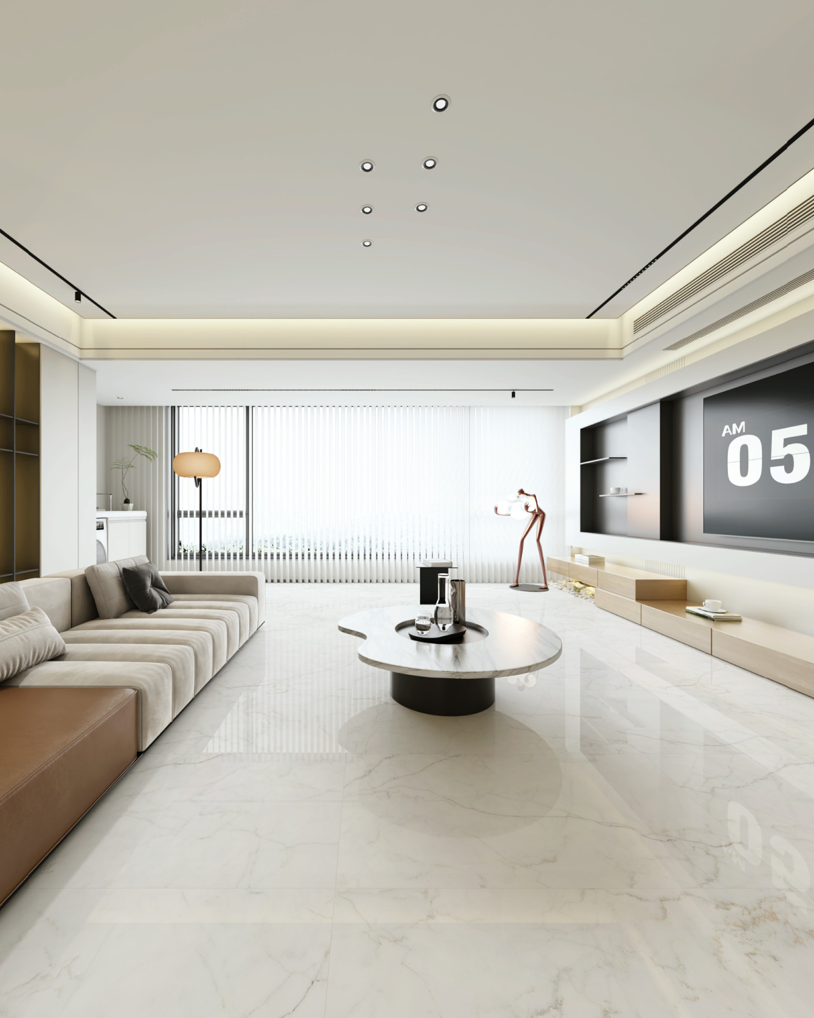 Glazed porcelain tile